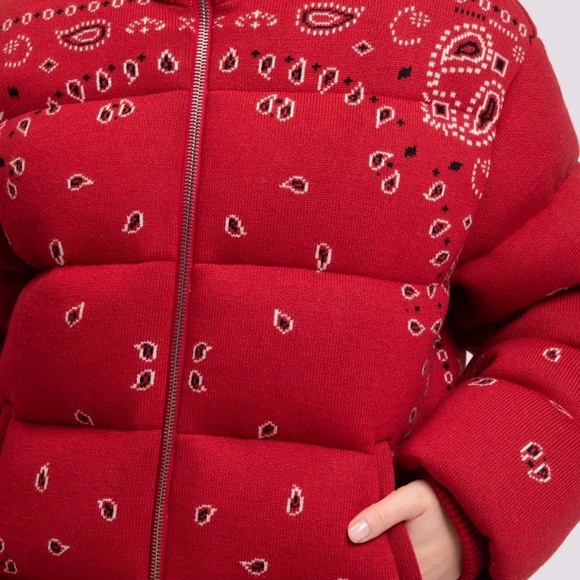 Alanui Bandana Puffer Jacket Medium new with tags - Picture 5 of 16